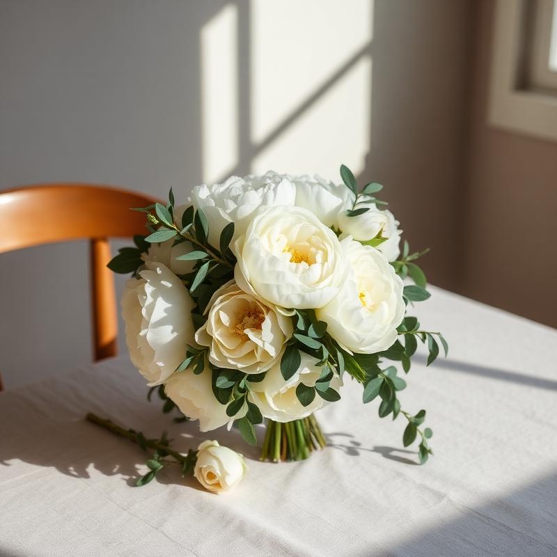 Bouquet on linen